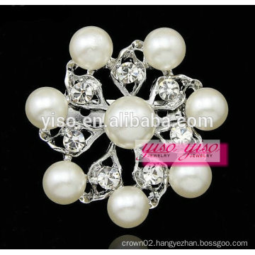 new trendy rhinestone pearl brooch pin